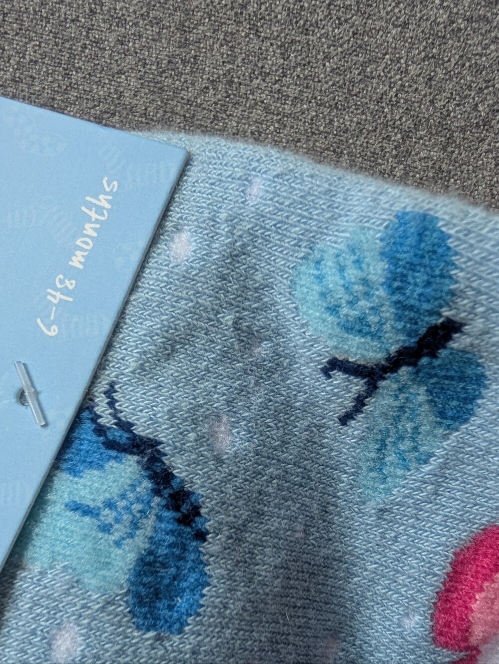 NEW Messy Moose Plush Butterfly Baby Socks Blue 6–48 Months - Picture 8 of 8